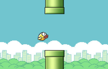 Giao diện của trò Flappy Bird - Ảnh chụp màn hình